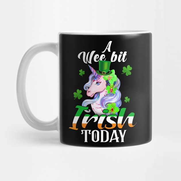 A Wee Bit Irish Today Unicorn St Patrick's Day by Manonee